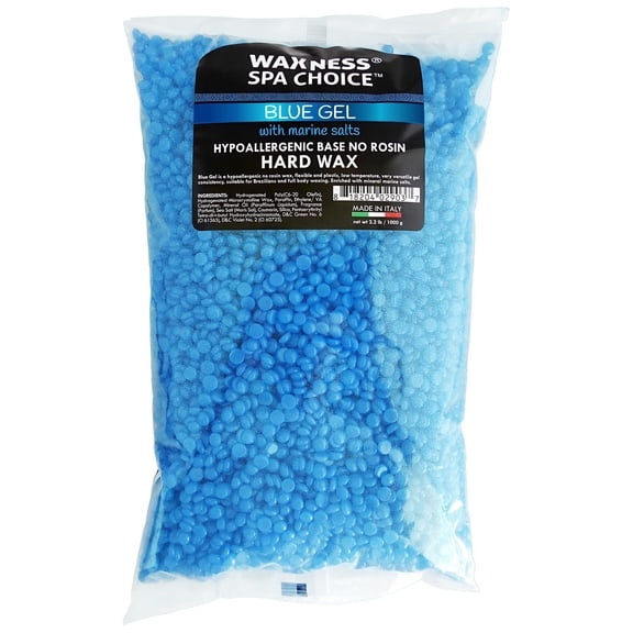 Waxness No Rosin Blue Gel Hard Wax Beads With Marine Salts 2.2 lb / 1 kg