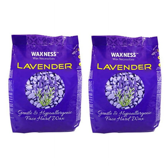 Waxness Premium Luxury Face Hard Wax Beads with Lavender Oil 0.8 lb / 400 g Pack of 2
