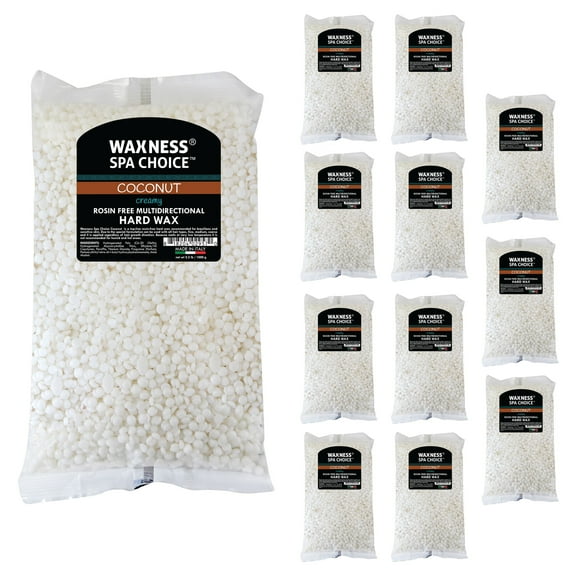 Waxness Rosin Free Multidirectional Hard Wax Coconut 2.2 lb / 1 kg Pack of 12