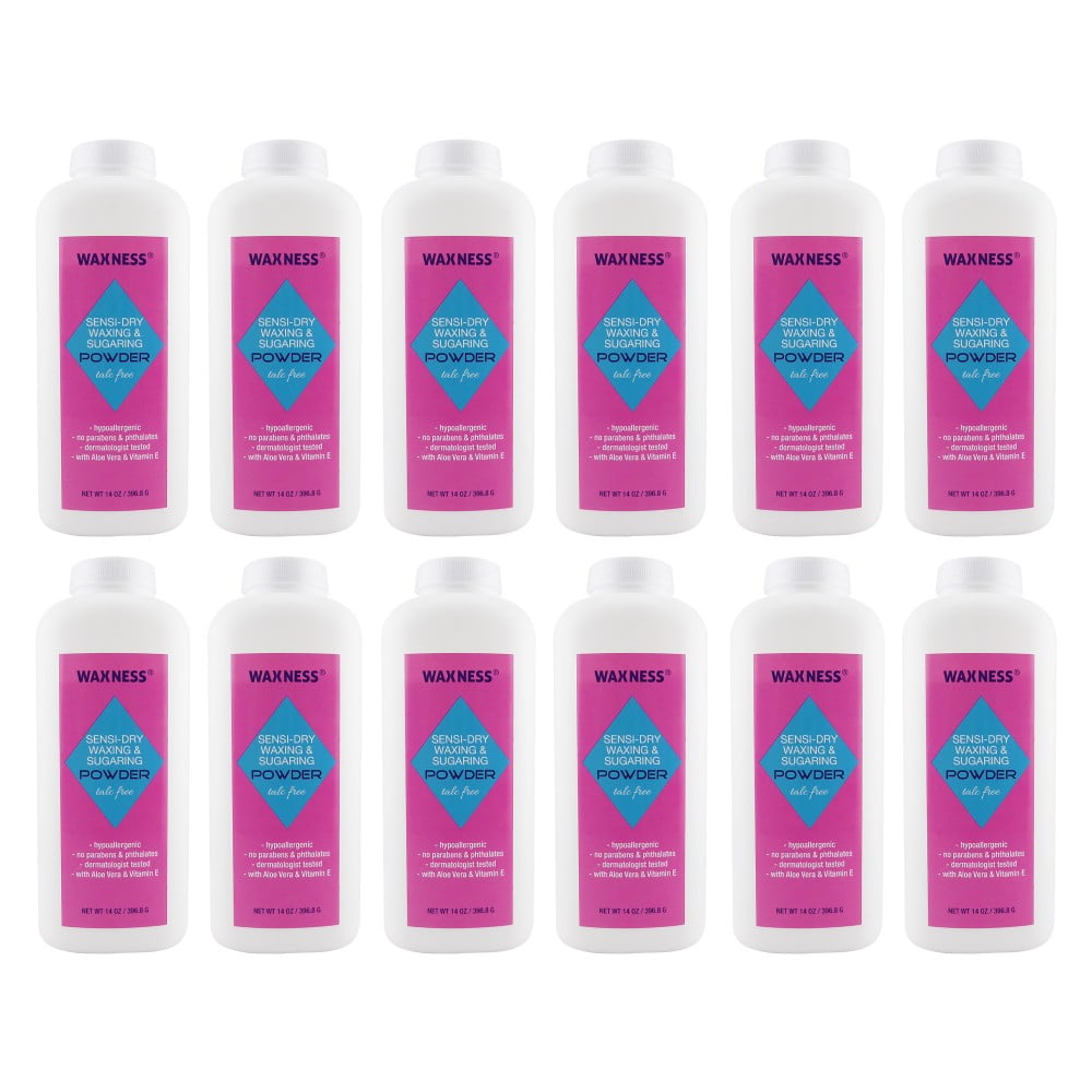Waxness SensiDry Waxing & Sugaring Powder 14 oz Pack of 12