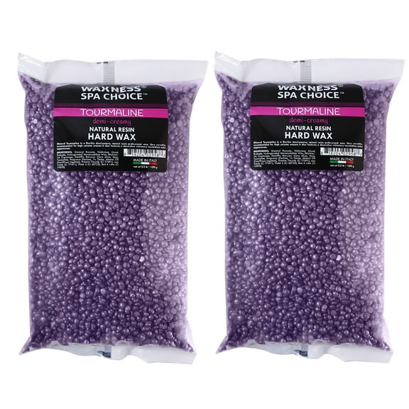 Waxness Spa Choice Metallic Tourmaline Demi Creamy Hard Wax Beads 2.2 lb / 1 kg Pack of 2