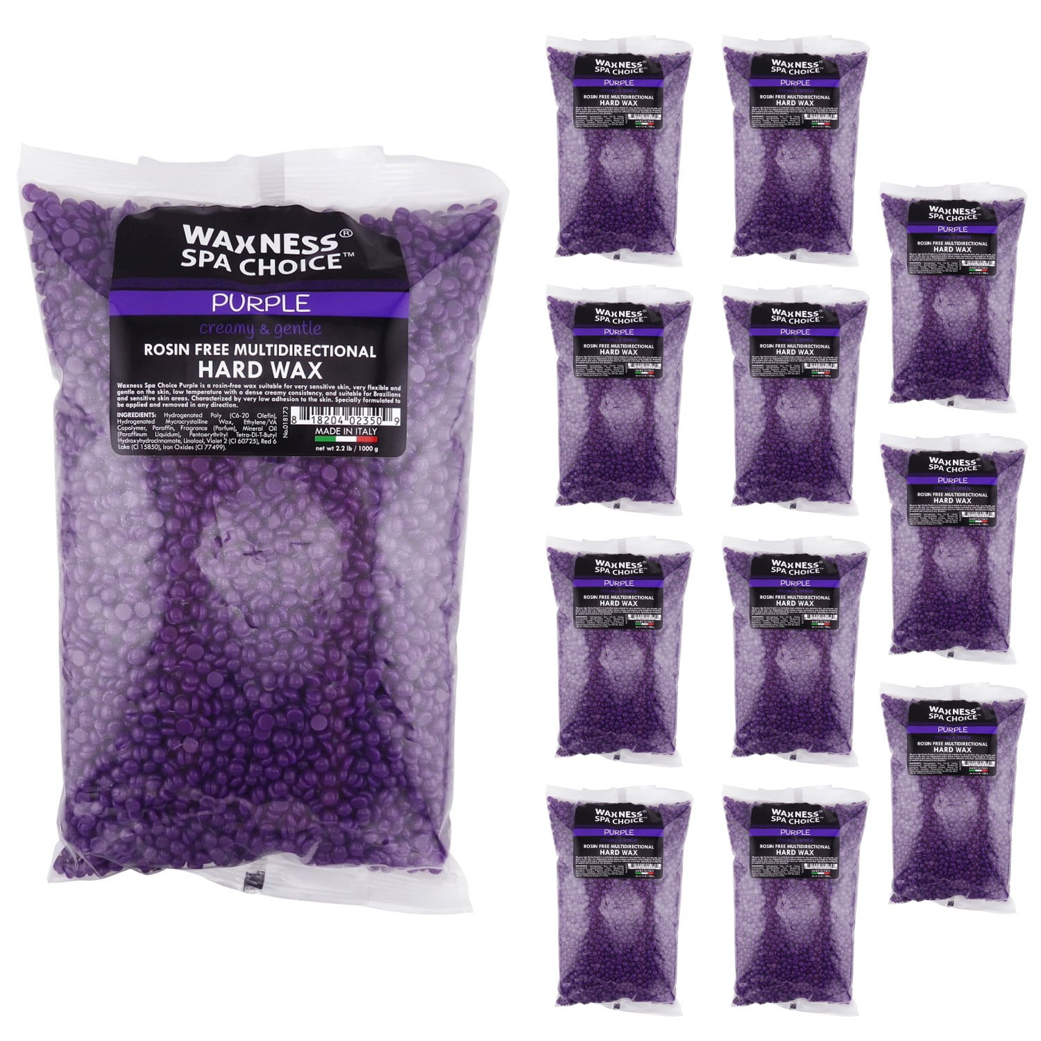Waxness Spa Choice Rosin Free Multidirectional Hard Wax Purple 26.4 lb / 12 kg