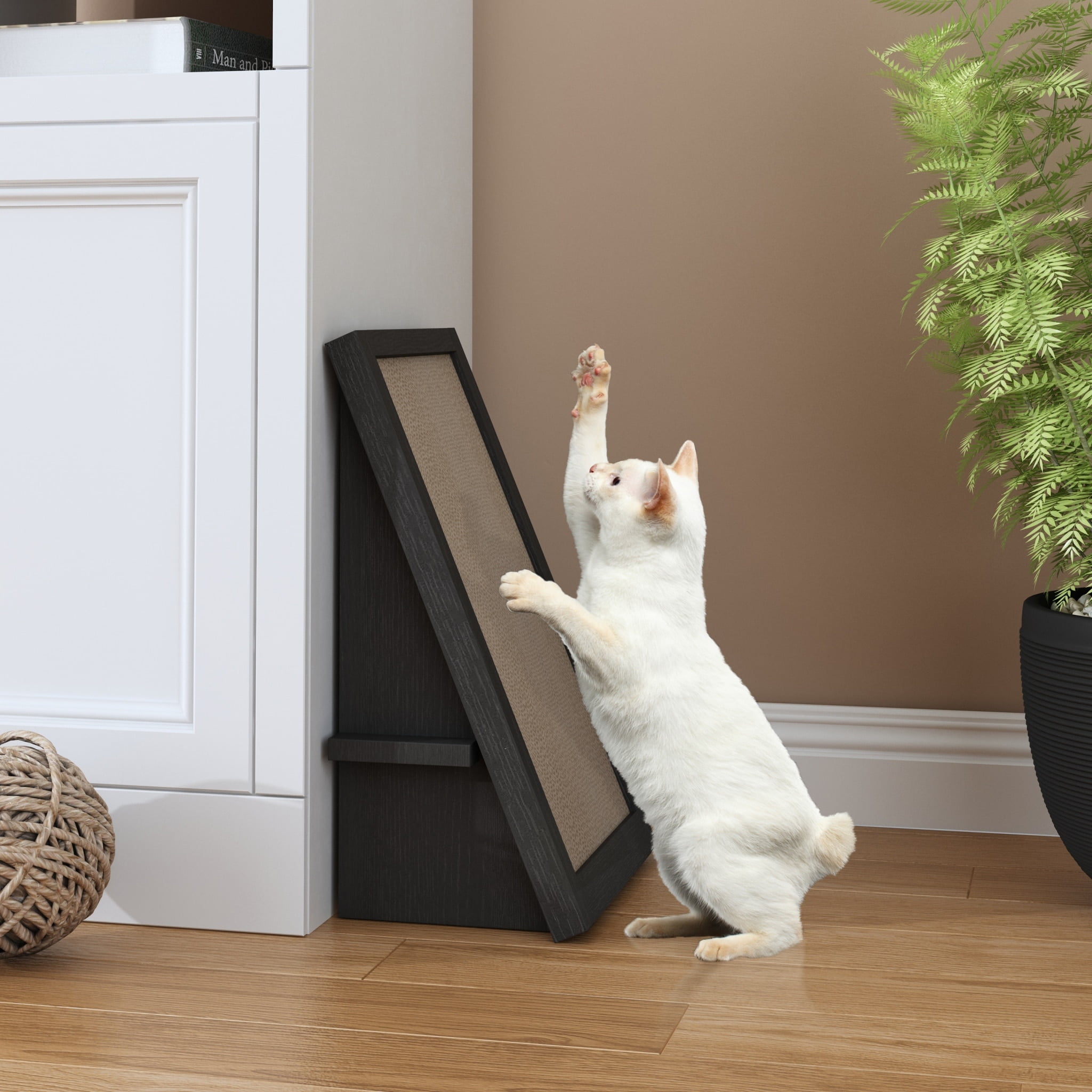 Eco-Friendly Black Incline Cat Scratcher with zBoard