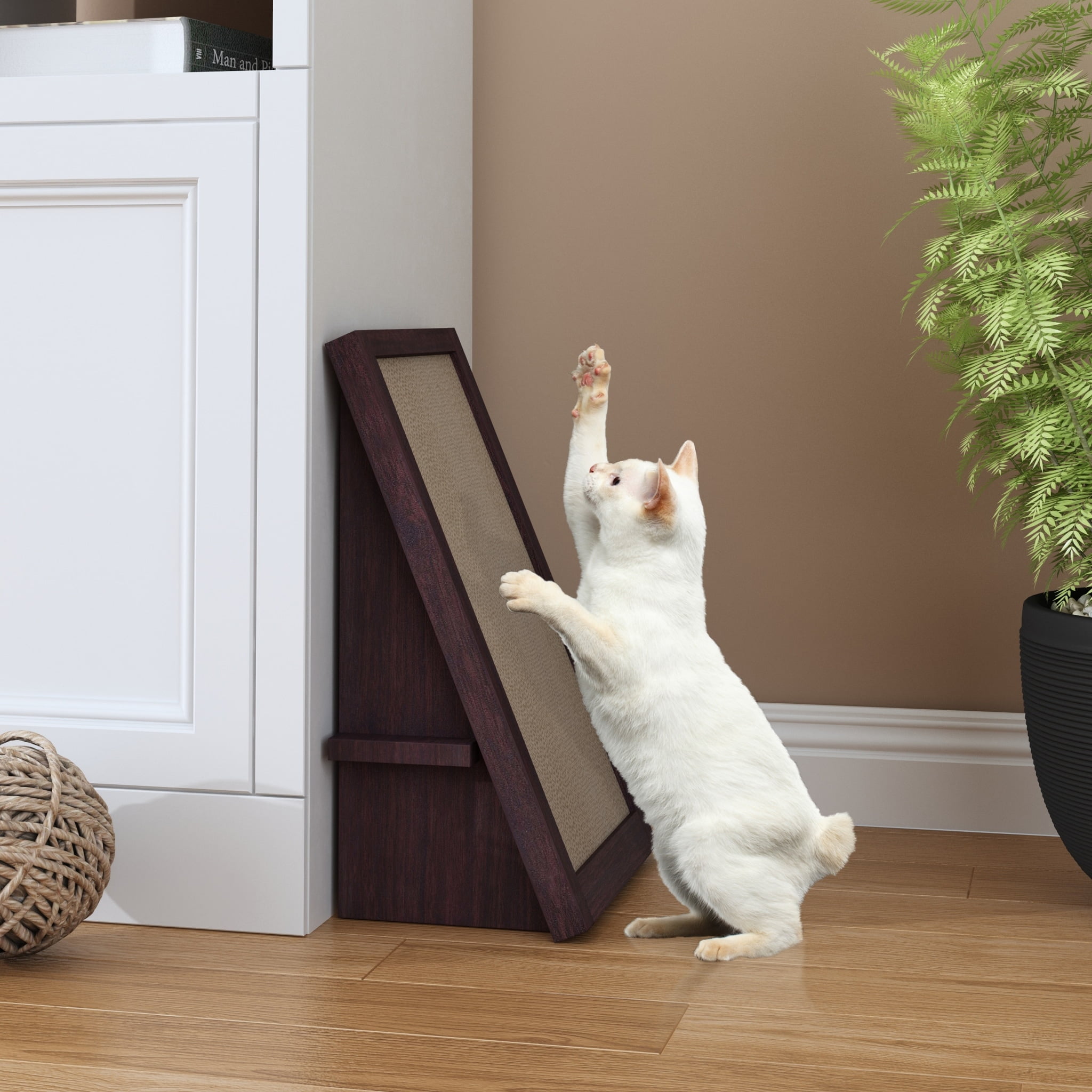 Espresso Incline Cat Scratcher with Sustainable zBoard