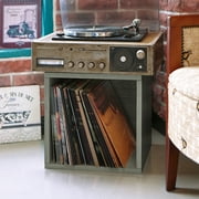 Way Basics Modular Vintage Vinyl Record Storage Blox Cube, Organizer Shelf (Fits 65-70 Album)