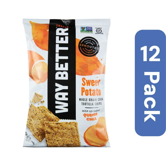 Way Better Snacks Simply Sweet Potato Chips 5.5 oz (Pack of 12)