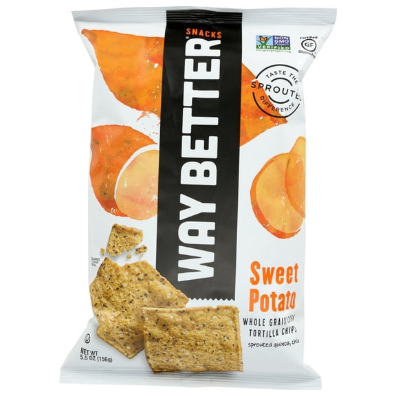 Way Better Snacks Tortilla Chips, Sweet Potato, 5.5 Oz