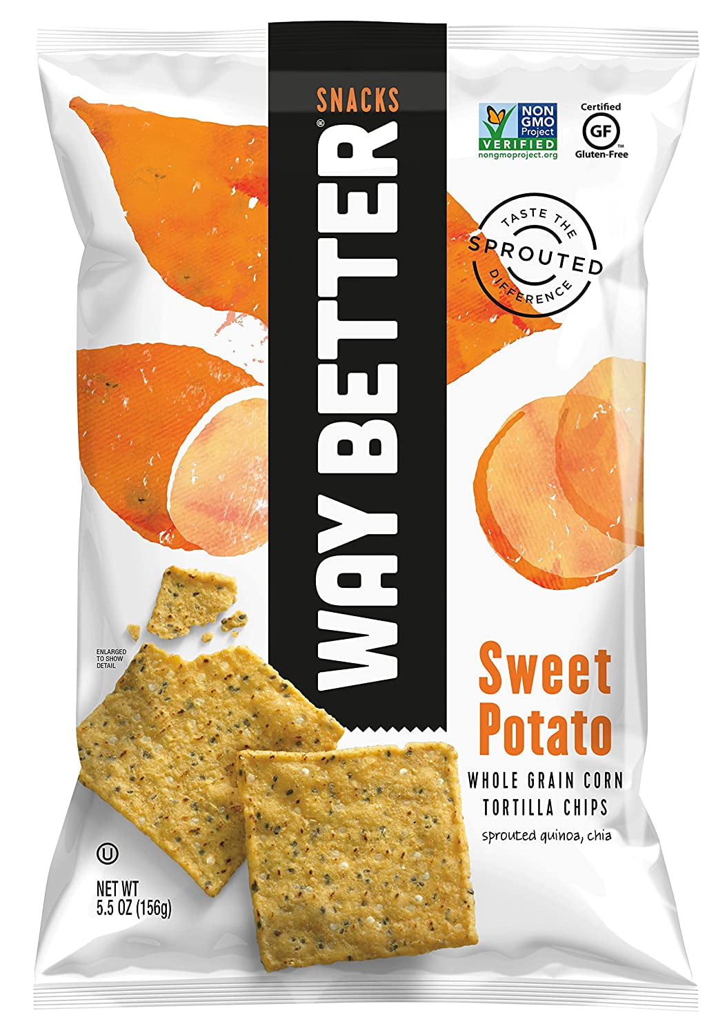 Way Better Snacks Whole Grain Corn Tortilla Chips Sweet Potato 5.5 oz