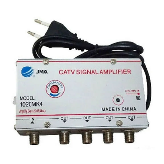 Way-CATV Cable TV Antenna Signal Amplifier, 20dB, VCR, Satellite Splitter