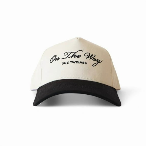On The Way Embroidered Trucker Hat, Two-Tone Snapback Cap, Unisex Adjustable Baseball Hat for Streetwear, Travel, and Everyday Fashion, Perfect for Casual and Outdoor Wear