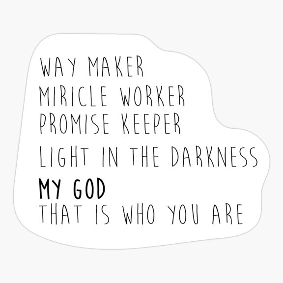 Way Maker Faith Quote Sticker