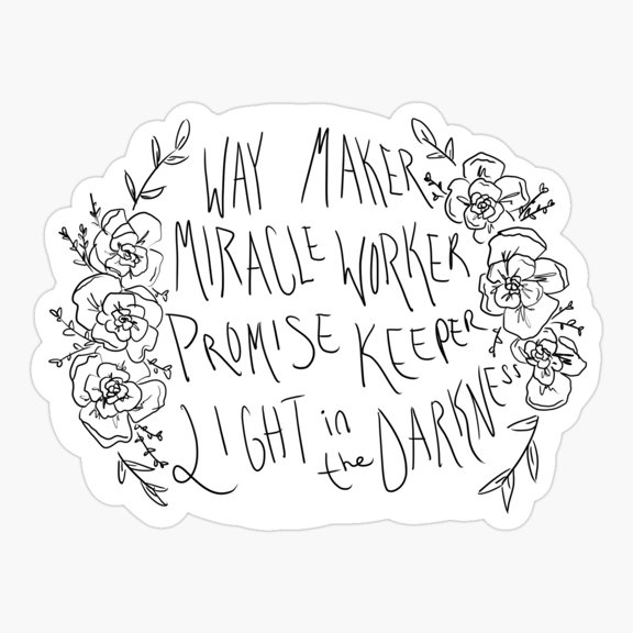 Way Maker Faith Quote Sticker