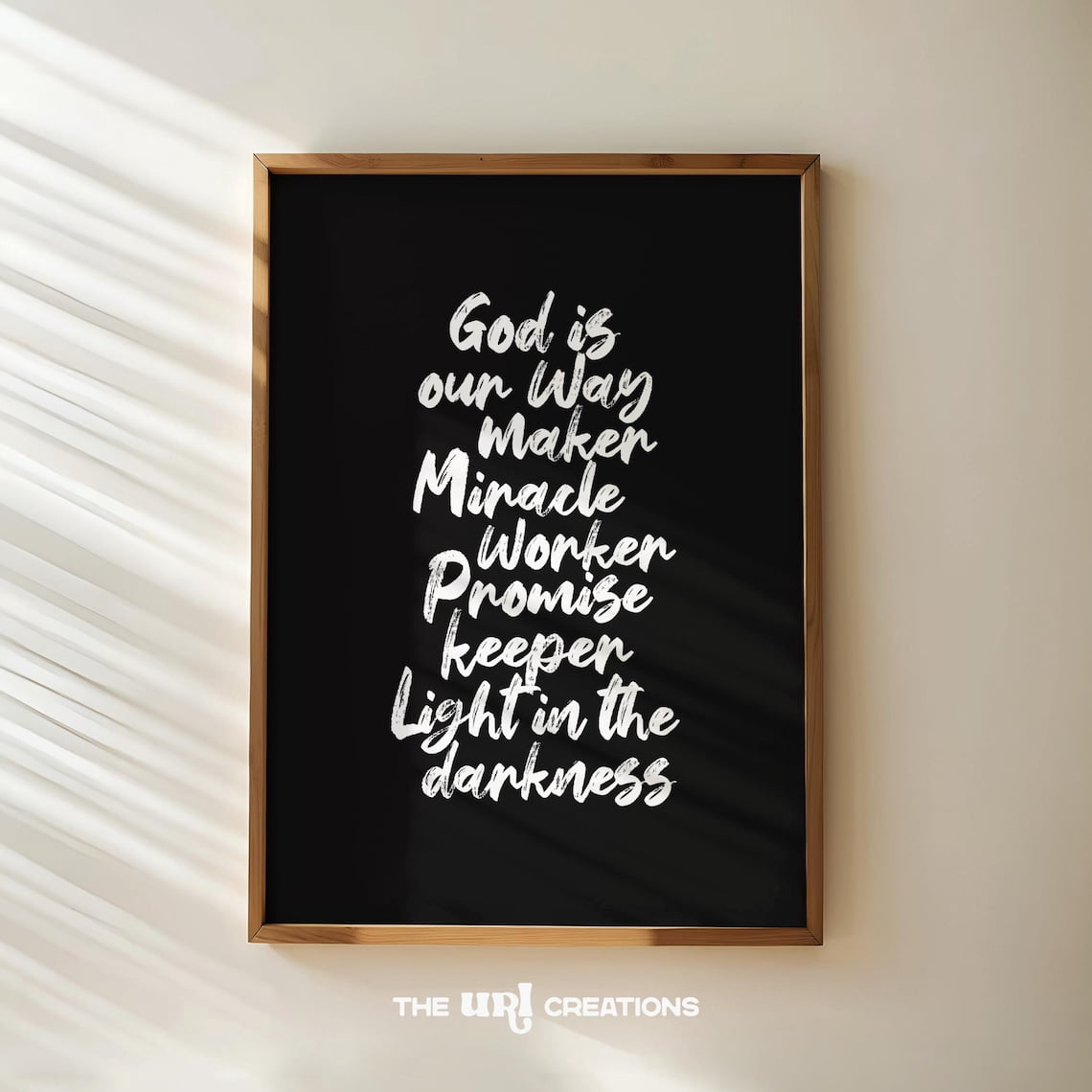 Way Maker Modern Christian Black White Calligraphy Art Poster, Poster ...