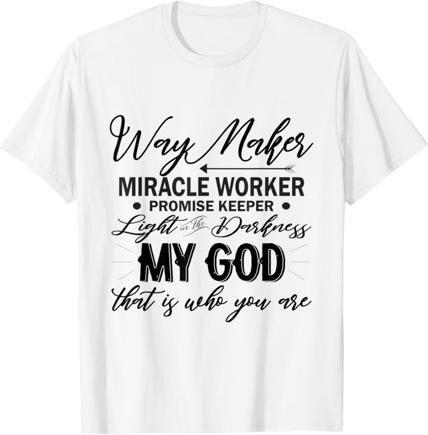Women's Casual Short Sleeve T-Shirt - 'I Know The Waymaker' Pastel Blue Cotton Tee