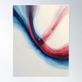 thumbnail image 1 of Way Red Blue Abstract Fluid Art Lines Poster Wall Art, Modern Wall Decor For Living Room Bedroom, 24x36 UNFRAMED, 1 of 3