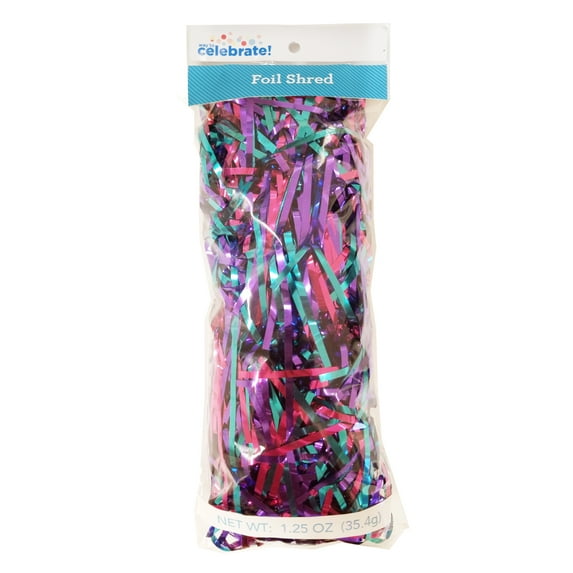 Way To Celebrate 1.25oz Multicolor Purple, Fuchsia, Teal Foil Party Shred