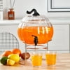 Way To Celebrate .5 Gallon  Pumpkin Glass Beverage Dispenser