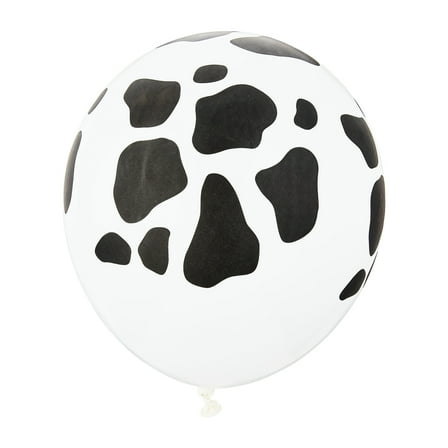 12" Black/White Cow Print Latex Balloons, 8 Pieces, by Way To Celebrate