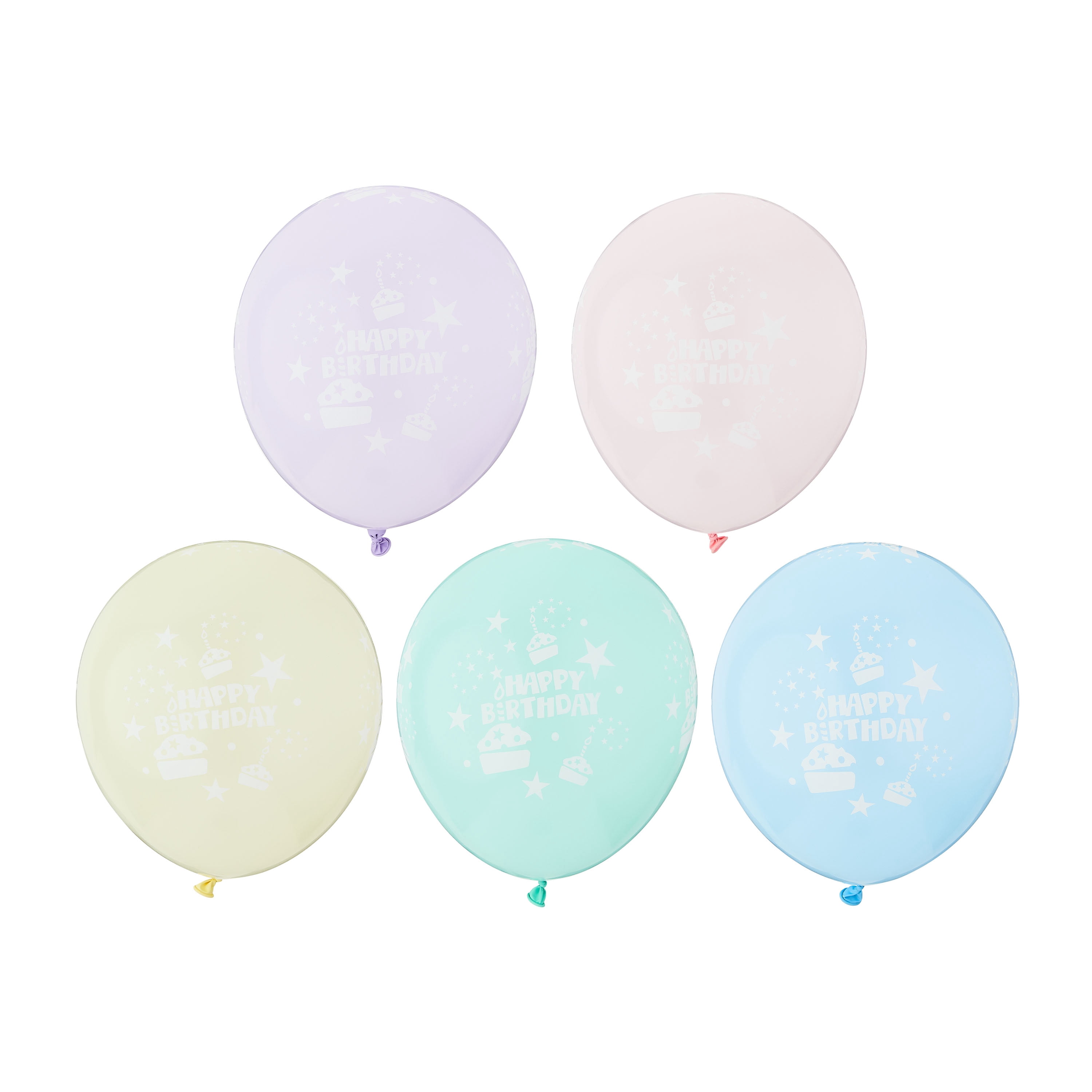 12" Happy Birthday Patel Colors Latex Balloons, 8 Pieces, by Way To Celebrate