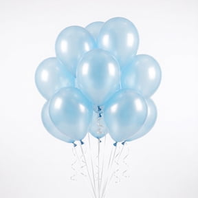 12" Light Blue Latex Balloons, 15 Pieces, by Way To Celebrate