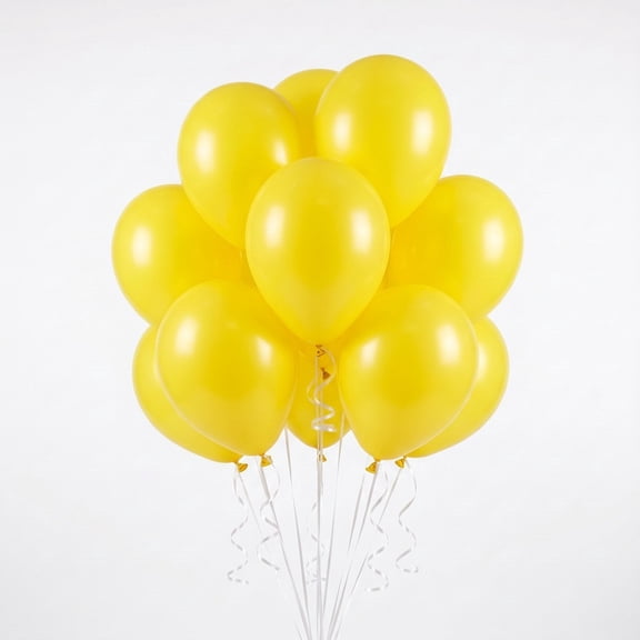 12" Yellow Latex Balloons, 15 Pieces, by Way To Celebrate