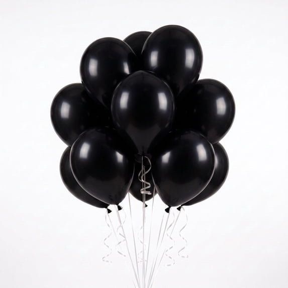 12" Black Latex Balloons, 15 Pieces, by Way To Celebrate