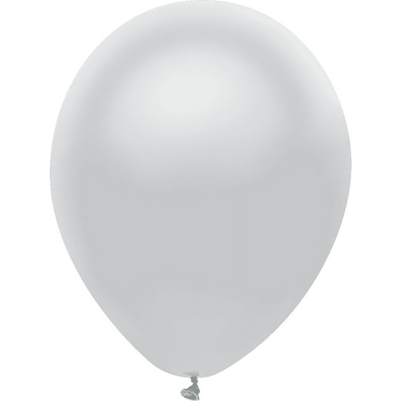 Way To Celebrate 12" Silver All Occasion and Ages Latex Balloons, 12 Count
