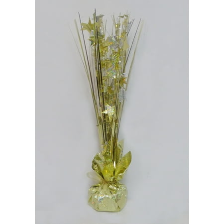 Gold Star Foil Spray Centerpiece, 14", by Way To Celebrate