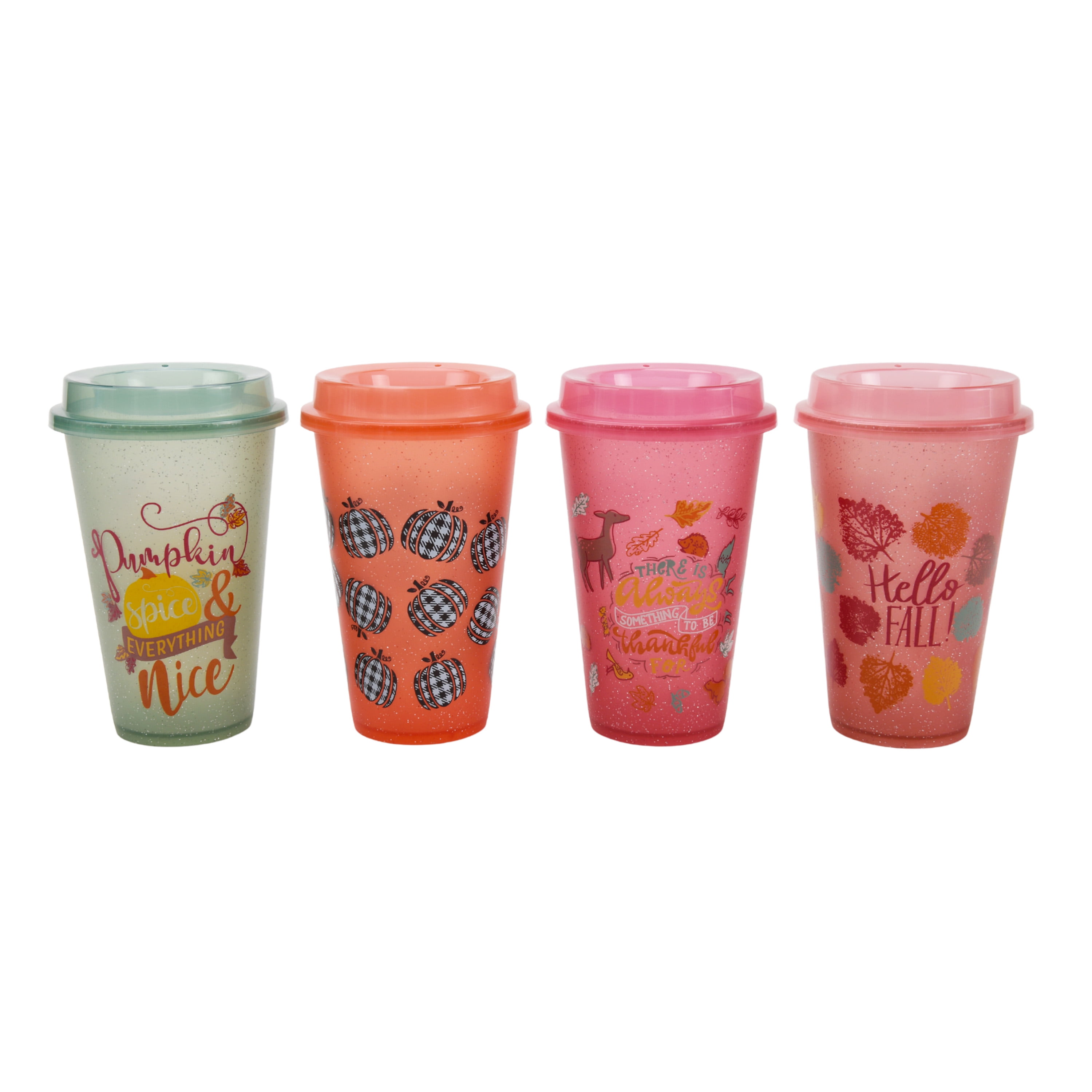 Triani Color Changing Tumbler Cups For Hot Drink - 5 Pcs 16oz Plastic  Tumblers Coffee Cups with Lids - Reusable Travel Cup to Go Coffee Cup 