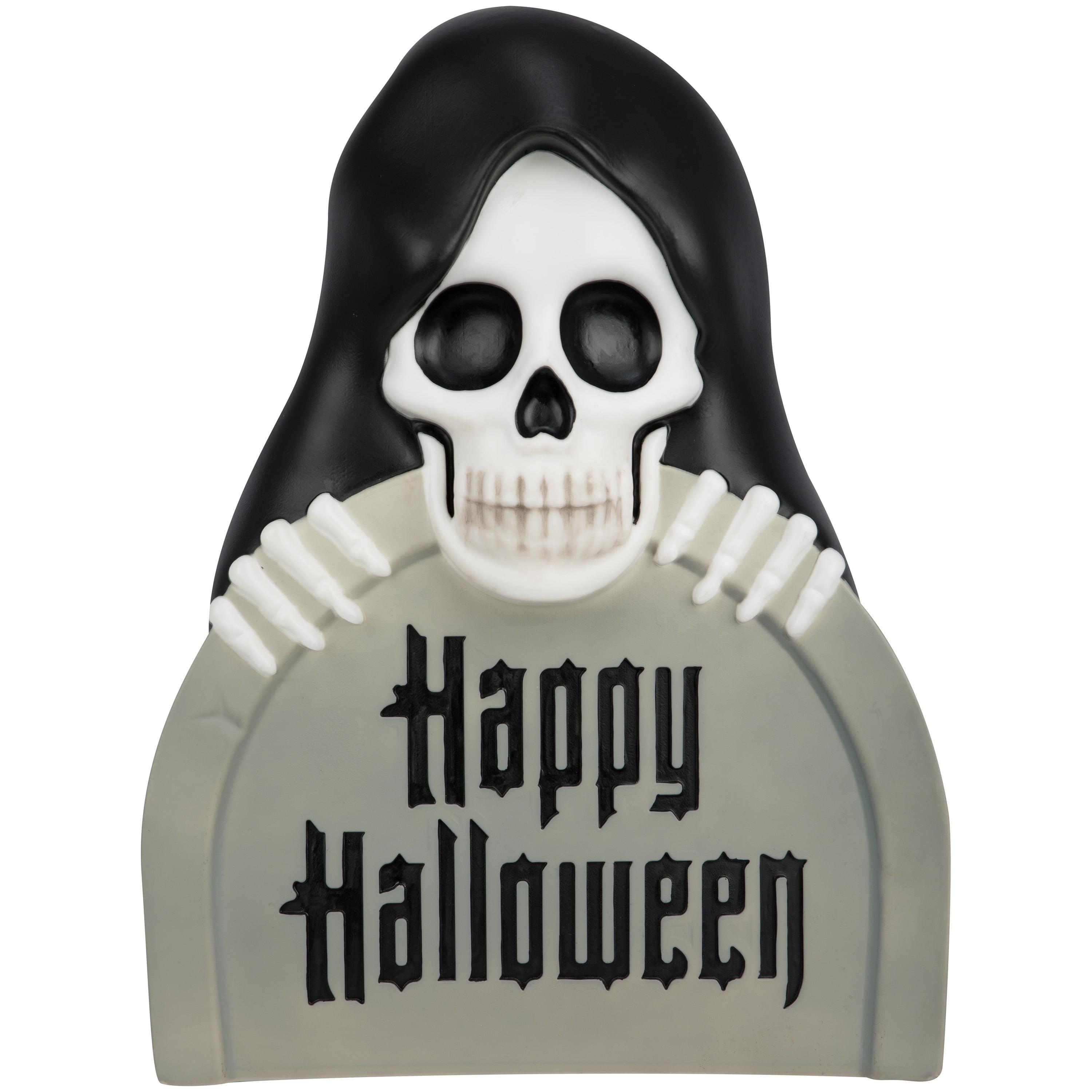 Way To Celebrate 18 in Lighted Blow Mold Reaper with Tombstone, Outdoor Decor, Multicolor