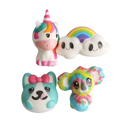 Way To Celebrate 4 Slow Rise Foam Squishes Fidget Toys Party Favors, 4 Count