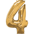 thumbnail image 1 of Way To Celebrate 41" Number 4 Gld/slv Foil Balloon, 1 of 6