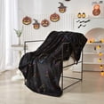 thumbnail image 1 of Way To Celebrate 50"x60" Black Ghost Plush Throw, 1 of 5