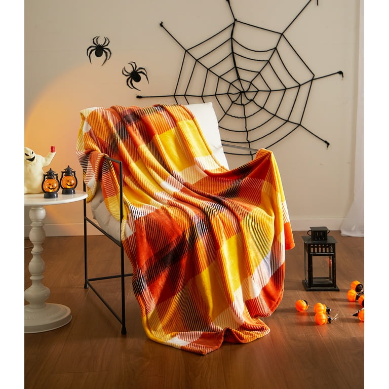 Knit Throw Red Plaid Blanket Walmart Way To Celebrate Harvest