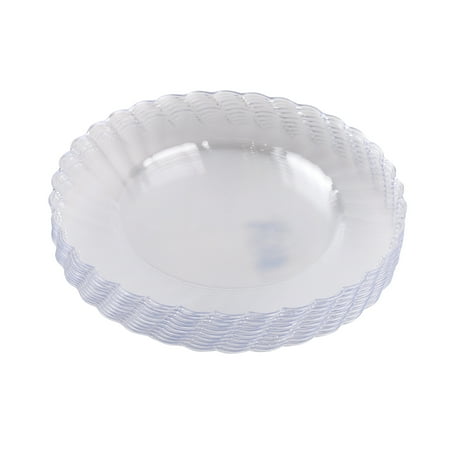 Way To Celebrate 9" Clear Plastic Plates, Disposable Plastic Plates, 10 Ct.