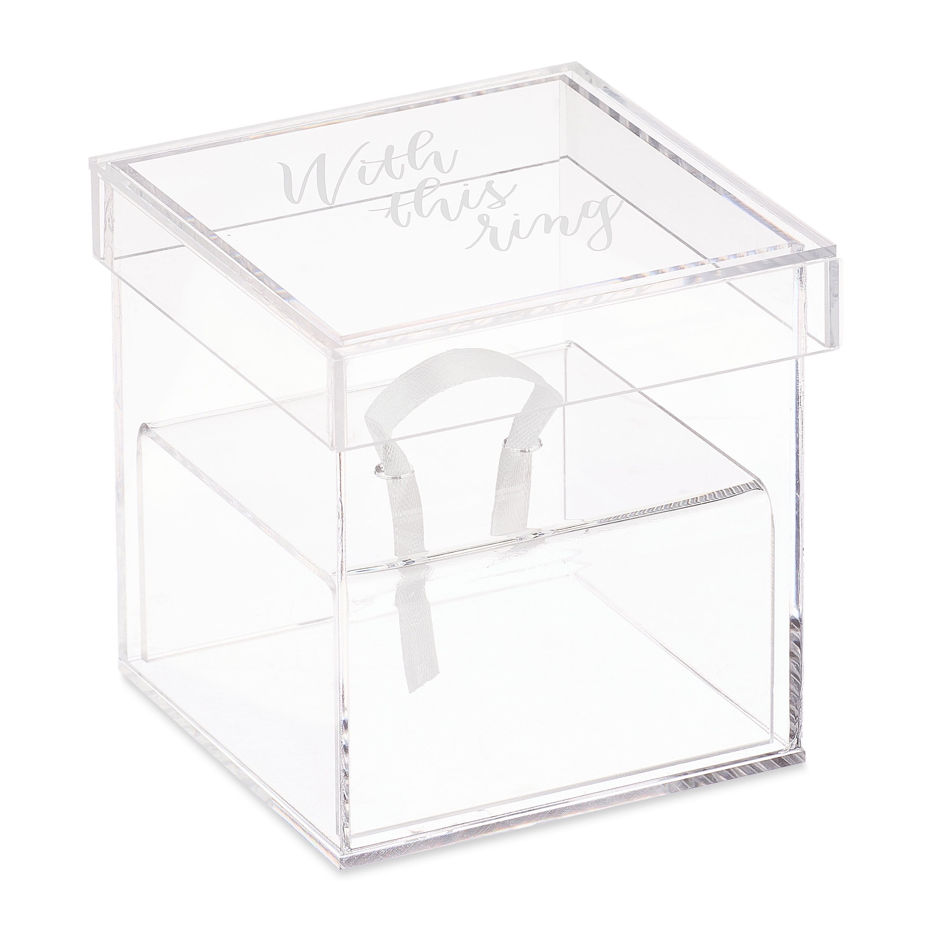 Clear Acrylic Ring Bearer Box, by Way To Celebrate