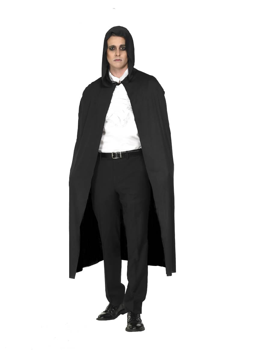 Way To Celebrate Adult Halloween Hooded Cape, Black