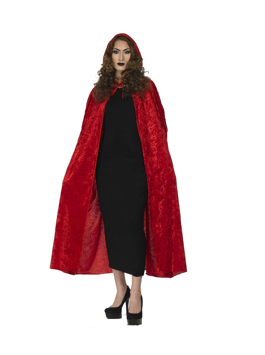 Way To Celebrate Adult Halloween Velvet Cape, Red