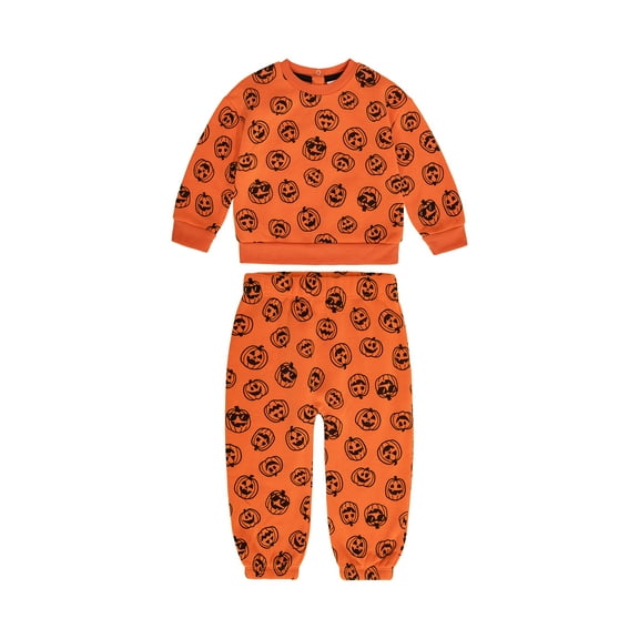 Halloween Baby Boys Sweatshirt and Sweatpants Set from Way To Celebrate, 2-Piece, Sizes 0/3M-24M