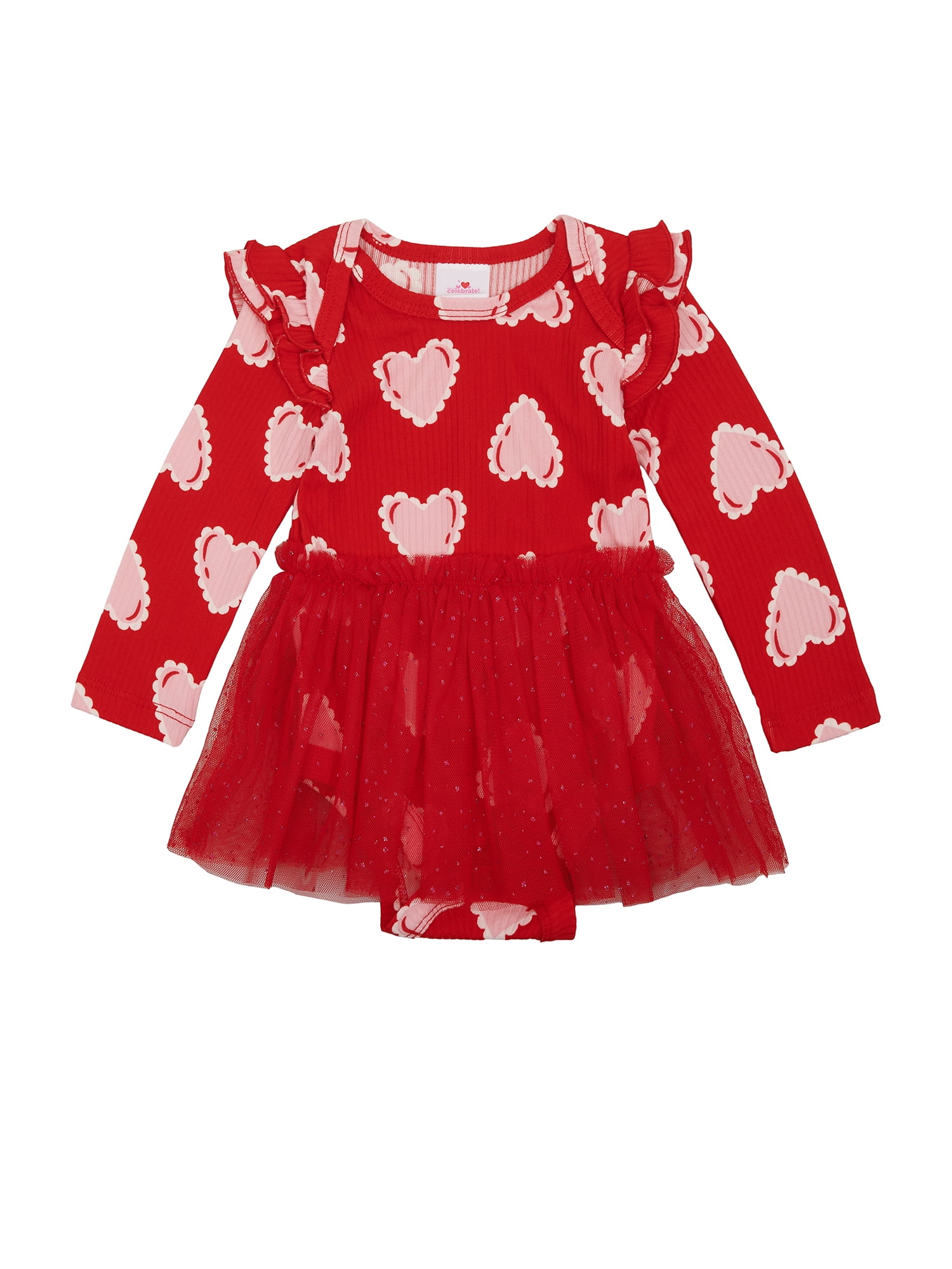 Way To Celebrate Baby Girls Valentine's Day Tulle Tutu Dress, Sizes 0-3M-6-9M