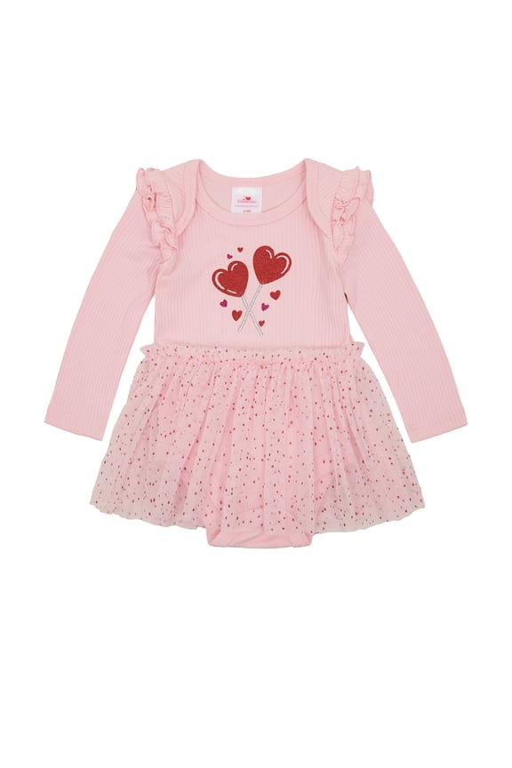 Baby Girls Valentine's Day Tulle Tutu Dress, Sizes 0-3M-6-9M