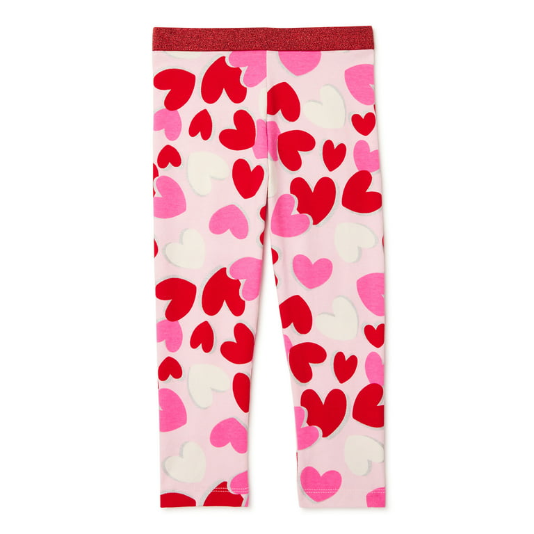 S/M Lularoe Kids Leggings Valentine's Day Amore Heart Candy Size 2-6