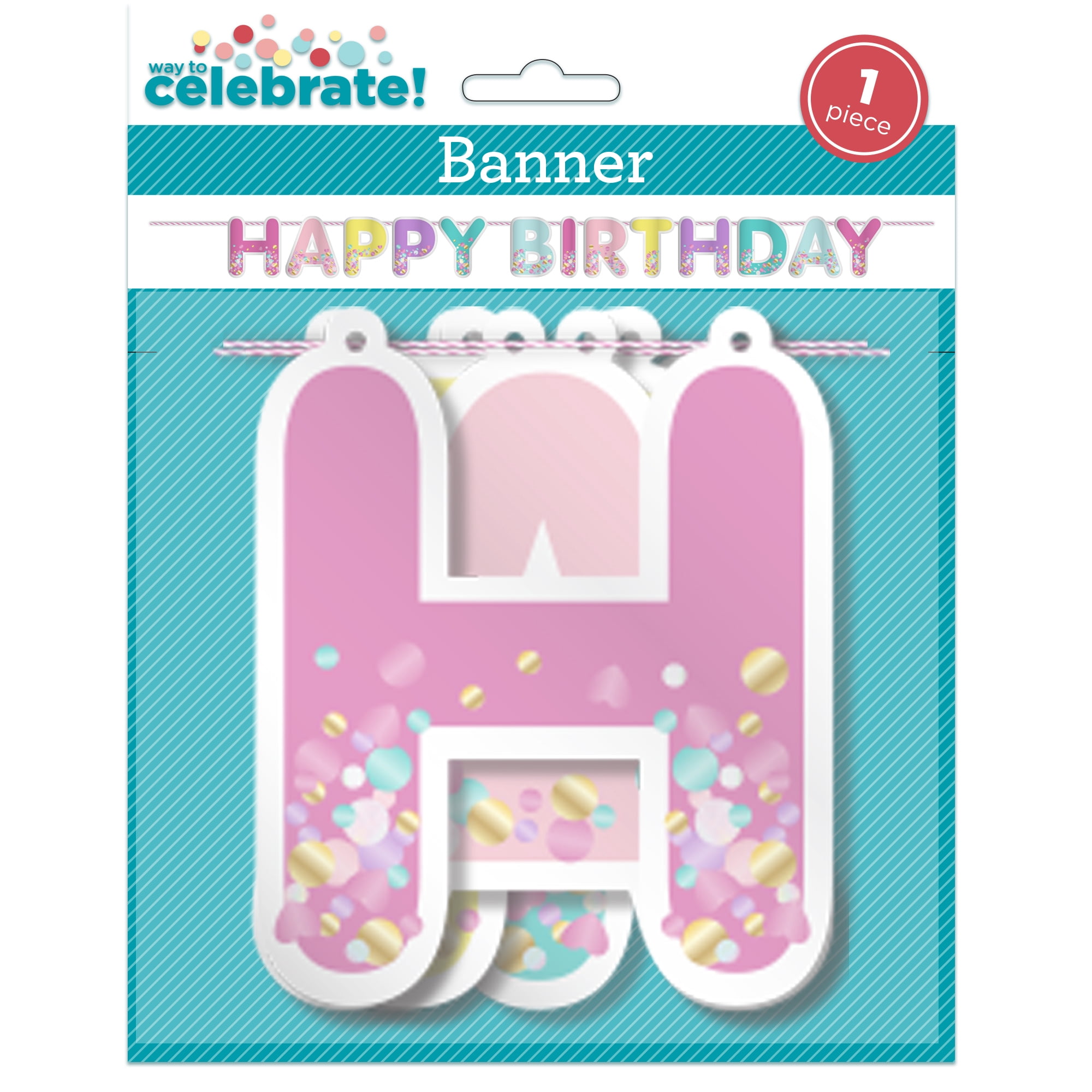 Way To Celebrate! Birthday Confetti Banner