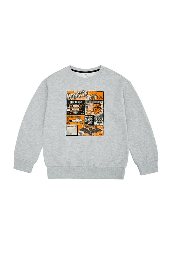 Boys Halloween Crewneck Sweatshirt, Sizes 4-18 & Husky
