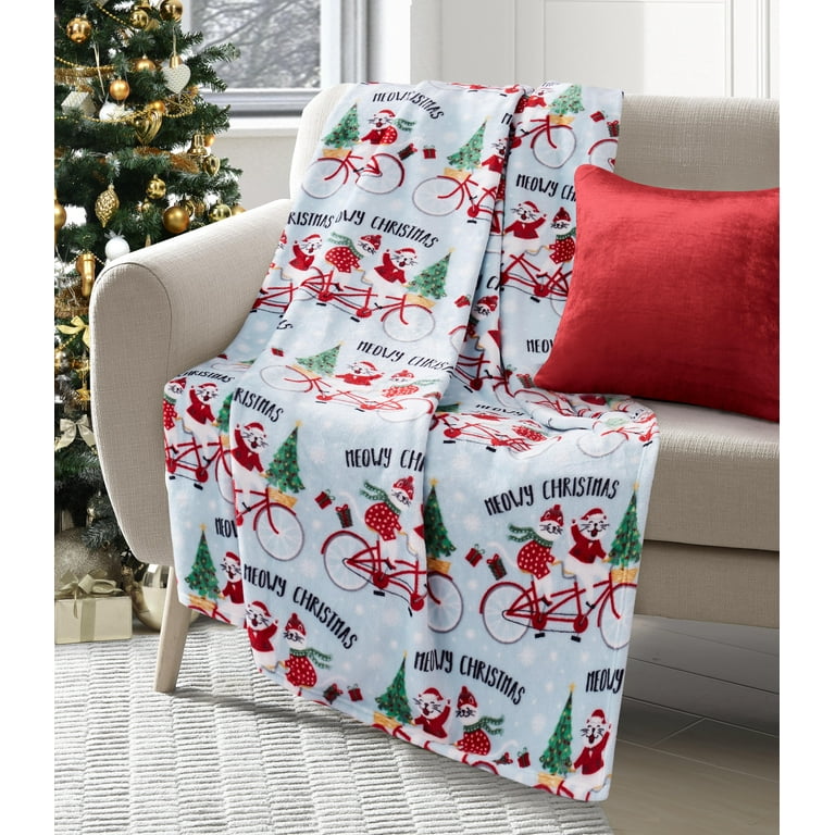 Way To Celebrate Cat Christmas Throw Walmart