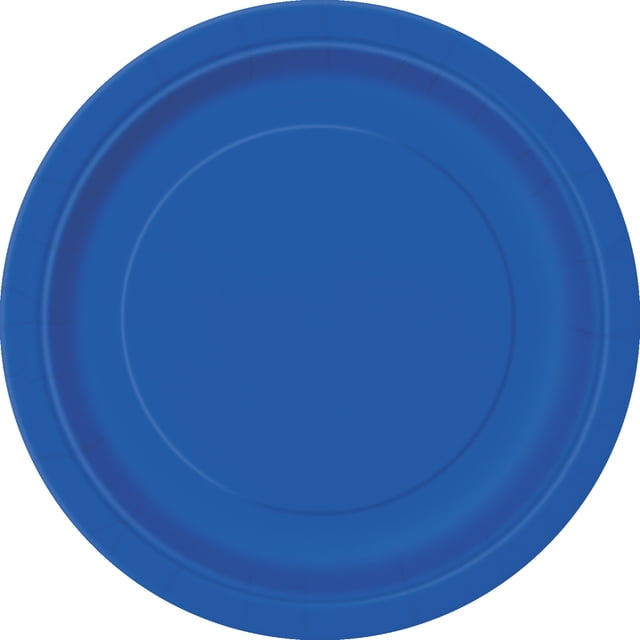 Way To Celebrate Disposable Paper Plates, Blue, 9 in, 55 Pieces ...