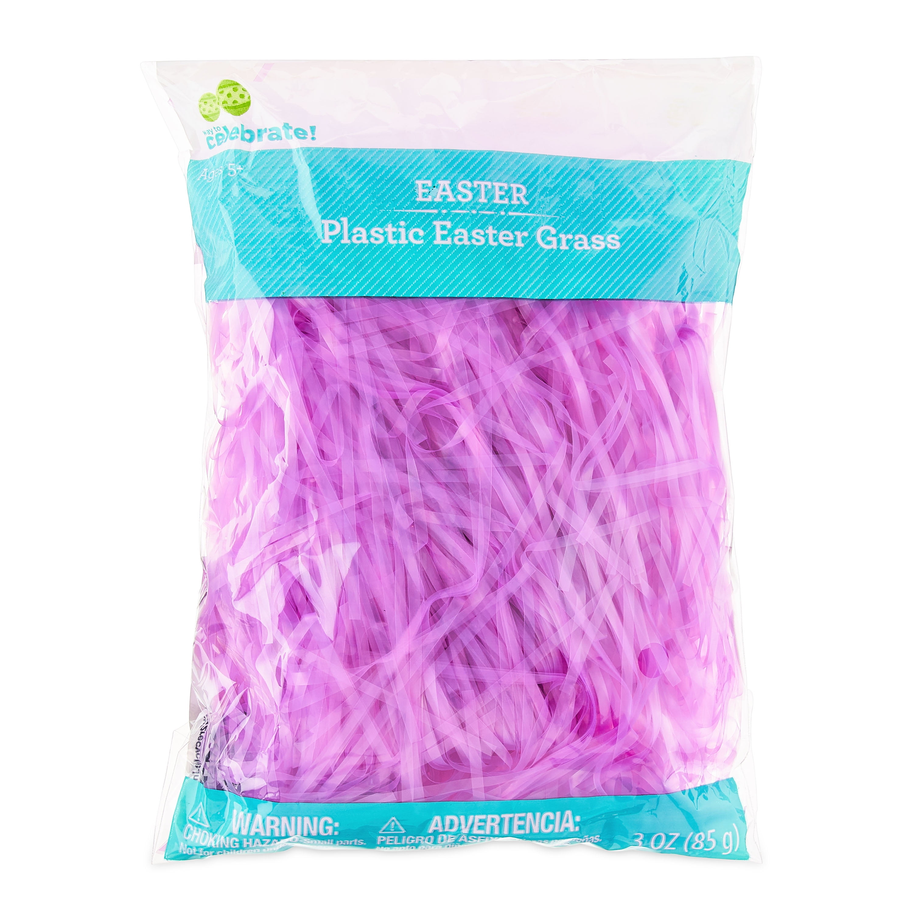 Way To Celebrate Easter Neon Purple Plastic Easter Grass, 3 oz