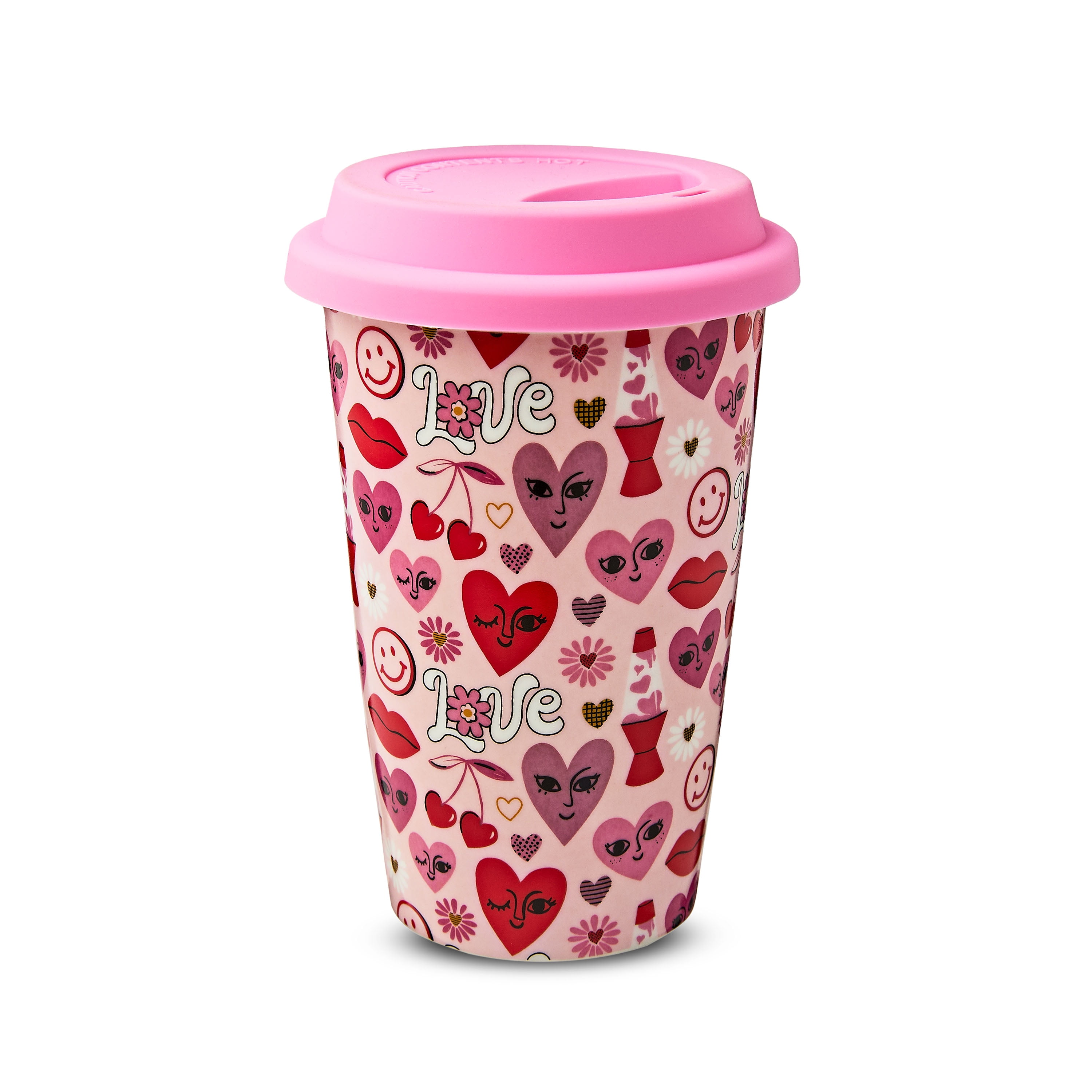 Valentine's Day Heart Character Ceramic Tumbler, by Way To Celebrate