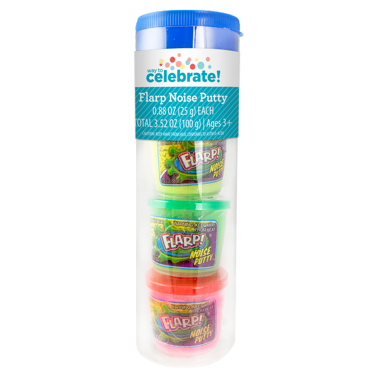 Way To Celebrate Flarp Noise Putty 4 Pk Assorted Com