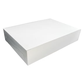 19" x 14" x 4" White Folding Cake Box, by Way To Celebrate